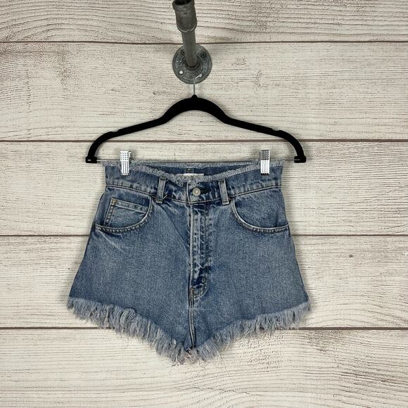 Moussy Women's High Waisted Frayed Hem Cut Off Summer Jean Shorts Size 2 - Picture 1 of 6